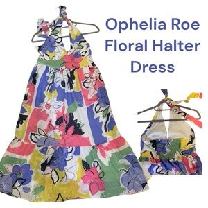 Ophelia Roe Floral Halter Dress